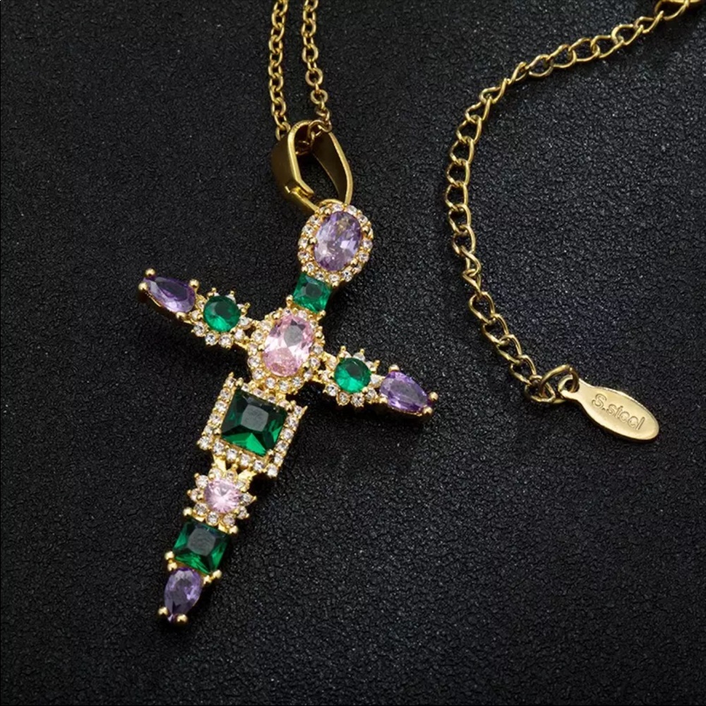 New gold shiny classic beautiful holy cross - Picture 1 of 3